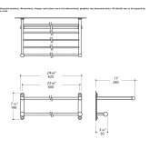 Brass towel rail for the radiator Dignac