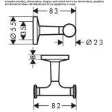 Double metal towel rack Beuern