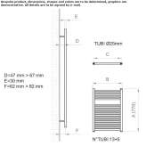 Towel warmer made of chrome-plated steel, hot-mounted, wall-mounted Puracic