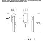 Stainless steel handle on the back plate Ronsecco