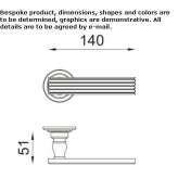 Metal handle for sliding windows Chivata