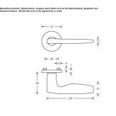 Stainless steel door handle Almozara