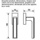 Aluminum antibacterial window handle with rosette lock Sulzdorf