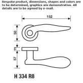 Steel handle on a rosette with a lock Dambau