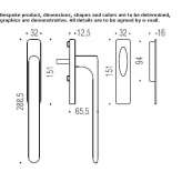 Cromall® mortise handle with lock Theillay