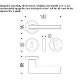 Cromall® handle on rosette Theillay