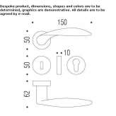 Cromall® handle on rosette Theillay