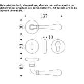 Cromall® handle on rosette Theillay