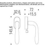 DK Cromall® window handle on a rosette Theillay