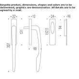 Cromall® handle on rosette Theillay