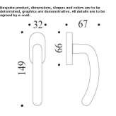 Cromall® window handle on the back plate Theillay