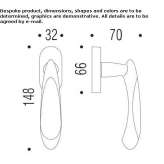 Cromall® window handle on the back plate Theillay