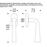 Cromall® handle on a rosette with a lock Theillay