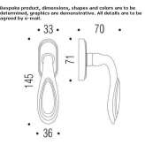 DK Cromall® window handle on a rosette Theillay