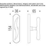 Brass handle for sliding windows Theillay