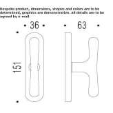 DK Cromall® window handle on a rosette Theillay