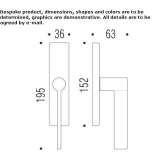 DK brass window handle on a rosette Theillay