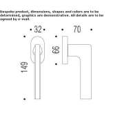 Brass door knob with opening limiter Theillay