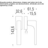 DK Cromall® window handle on a rosette Theillay