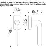 DK Cromall® window handle with lock Theillay