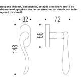 Cromall® handle on rosette Theillay