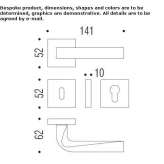 Cromall® window handle on the back plate Theillay