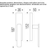 Cromall® handle on a rosette with a lock Theillay