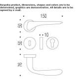 Cromall® handle on rosette Theillay