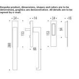 Cromall® window handle on the back plate Theillay