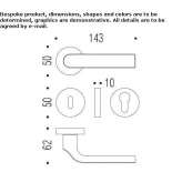 Cromall® handle on rosette Theillay