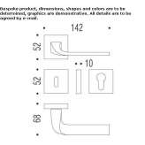 Cromall® window handle on the back plate Theillay