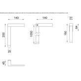 Cromall® window handle on the back plate Theillay