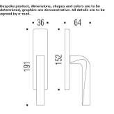 DK Cromall® window handle on a rosette Theillay