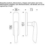Klamka okienna DK na rozecie Theillay