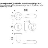 Cromall® window handle on the back plate Theillay