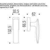 DK Cromall® window handle on a rosette Theillay