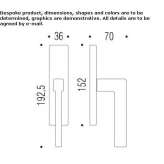 Brass window handle on the back plate Theillay