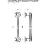 Brass window handle on the back plate Congaz