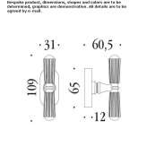 Brass handle for sliding windows Congaz