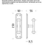 DK brass window handle on the rear plate Congaz