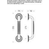 DK brass window handle on a rosette Congaz