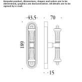 Brass window handle on the back plate Congaz