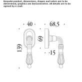 Recessed brass door handle Congaz