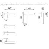 Forged brass door handle Pachni