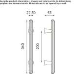 Window handle on a PVD rosette Saladas