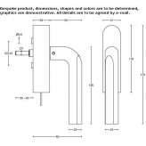 Stainless steel window handle with lock Saladas