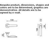 Window handle with lock and PVD finish Saladas