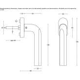 Stainless steel window handle with lock Saladas