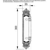 Mosiężna klamka na płycie tylnej z kryształami Swarovski® Golega