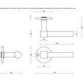 Stainless steel handle on the back plate Omak